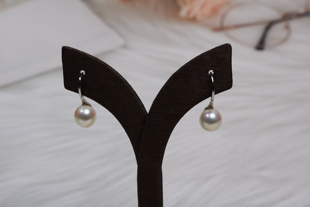 White Akoya Pearl with S925 Silver Minimalist set