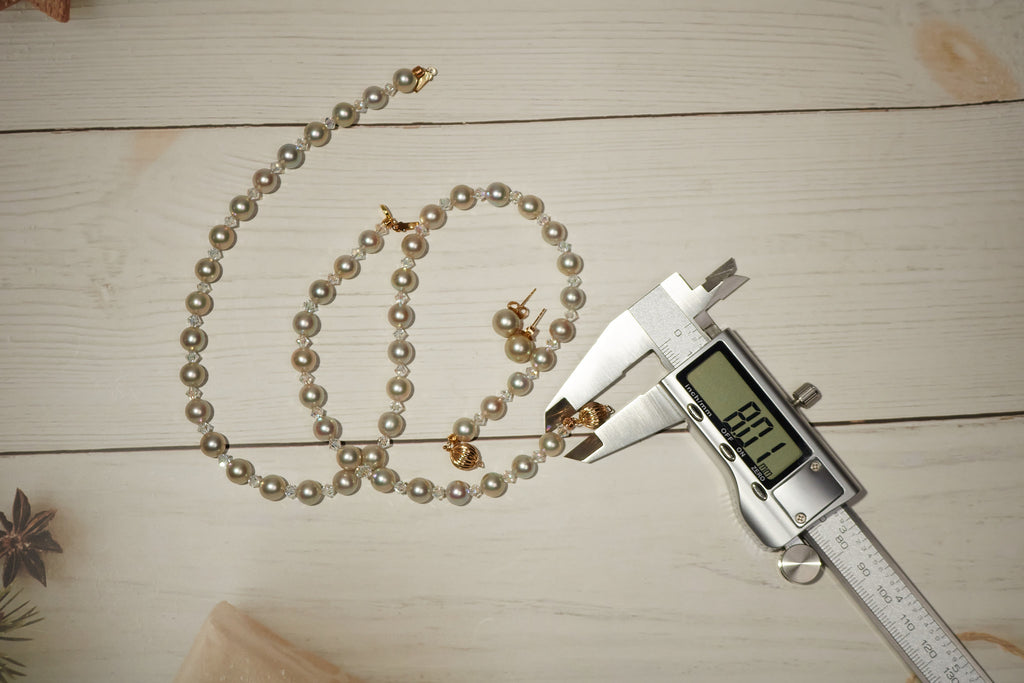 AKOYA PEARL WITH CRYSTAL BEAD SETS