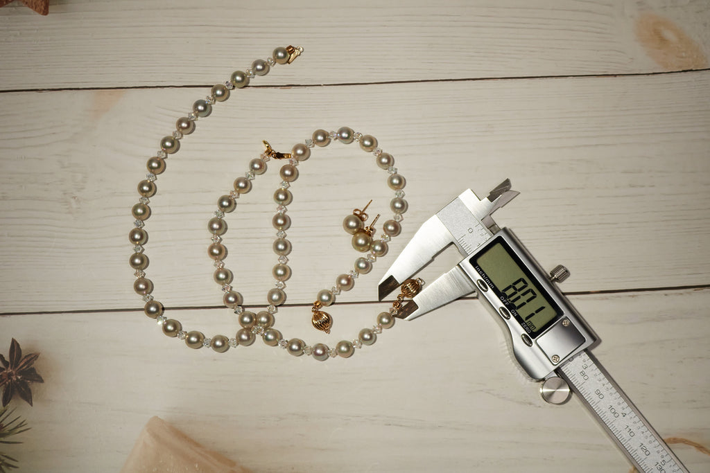 AKOYA PEARL WITH CRYSTAL BEAD SETS