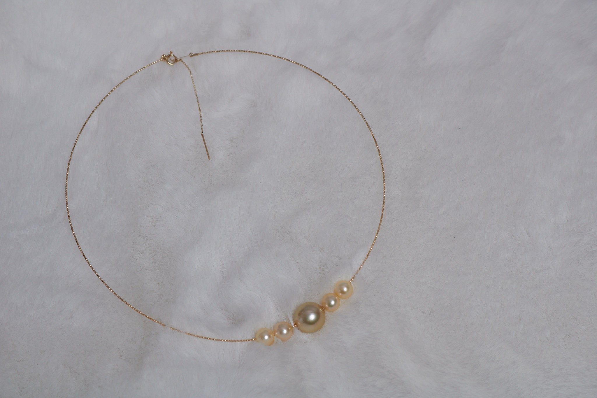 Golden South Sea & Akoya Pearl Necklace in 18K Yellow Gold