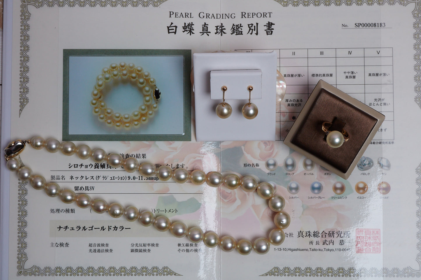 LIGHT GOLDEN DROP SOUTH SEA PEARL SET