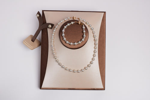 AKOYA PEARL WITH CRYSTAL BEAD SETS