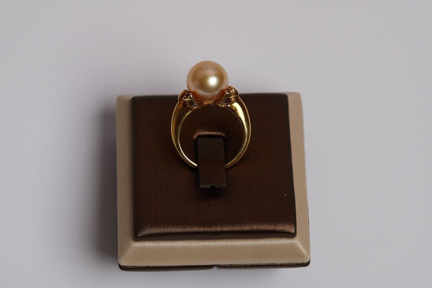 GOLDEN SOUTH SEA PEARL AND DIAMOND RINGS