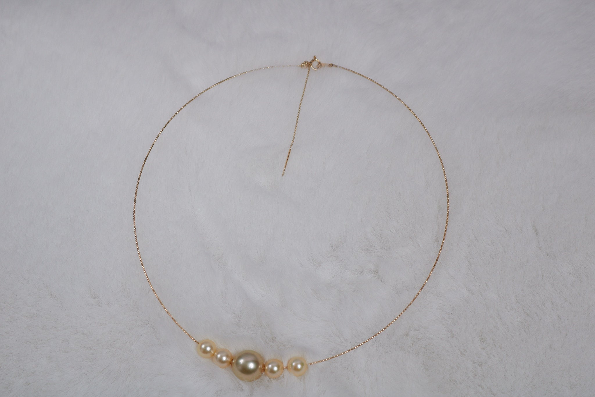 Golden South Sea & Akoya Pearl Necklace in 18K Yellow Gold