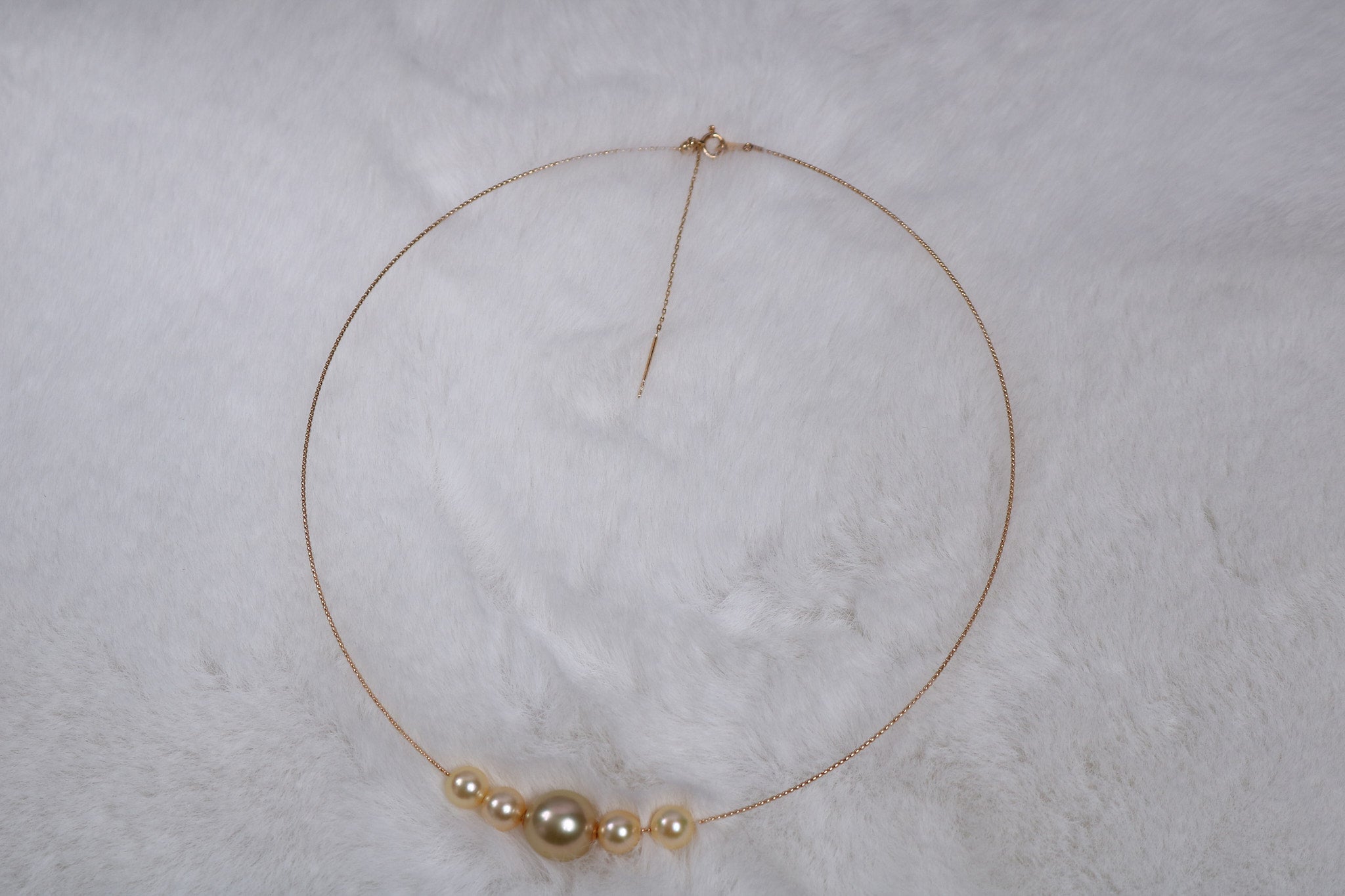 Golden South Sea & Akoya Pearl Necklace in 18K Yellow Gold