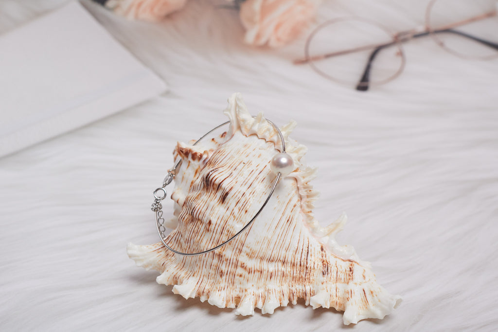 White Akoya Pearl with S925 Silver Minimalist set