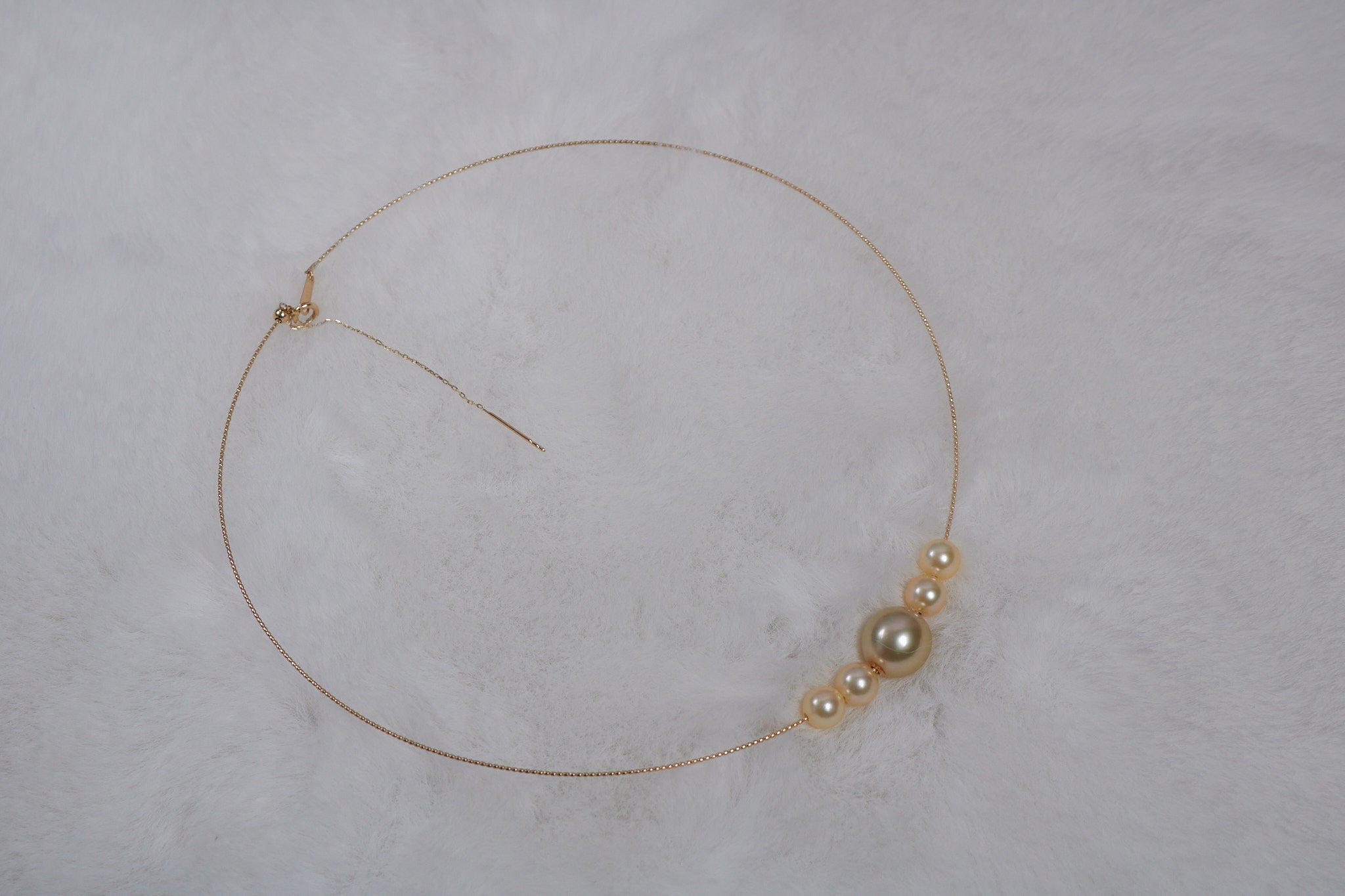 Golden South Sea & Akoya Pearl Necklace in 18K Yellow Gold