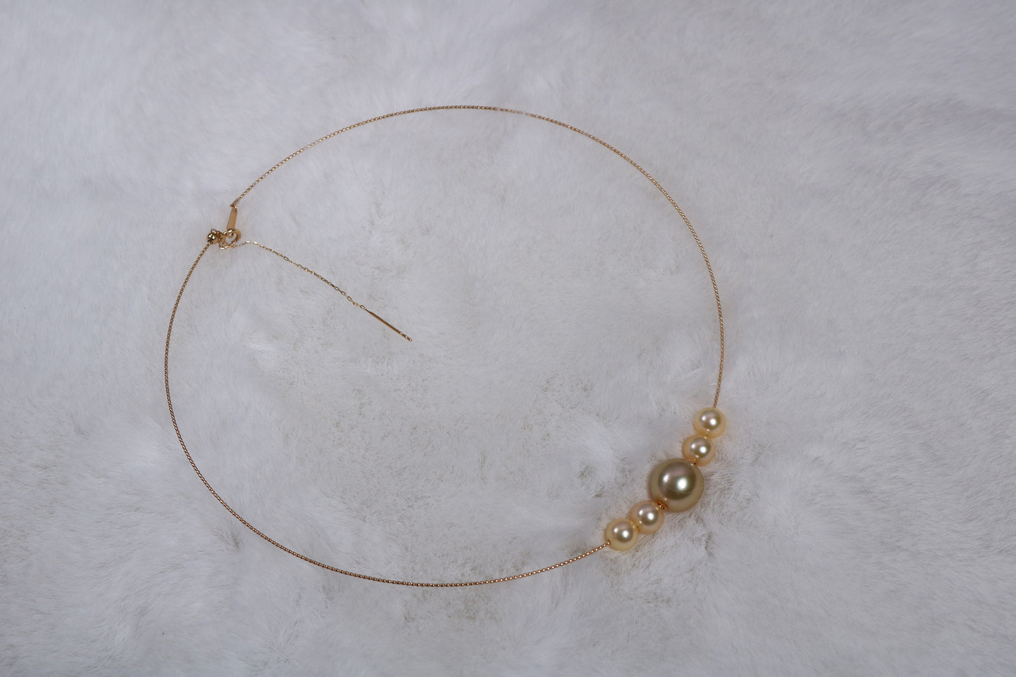 Golden South Sea Pearl and Golden Japanese Akoya Pearl Necklace