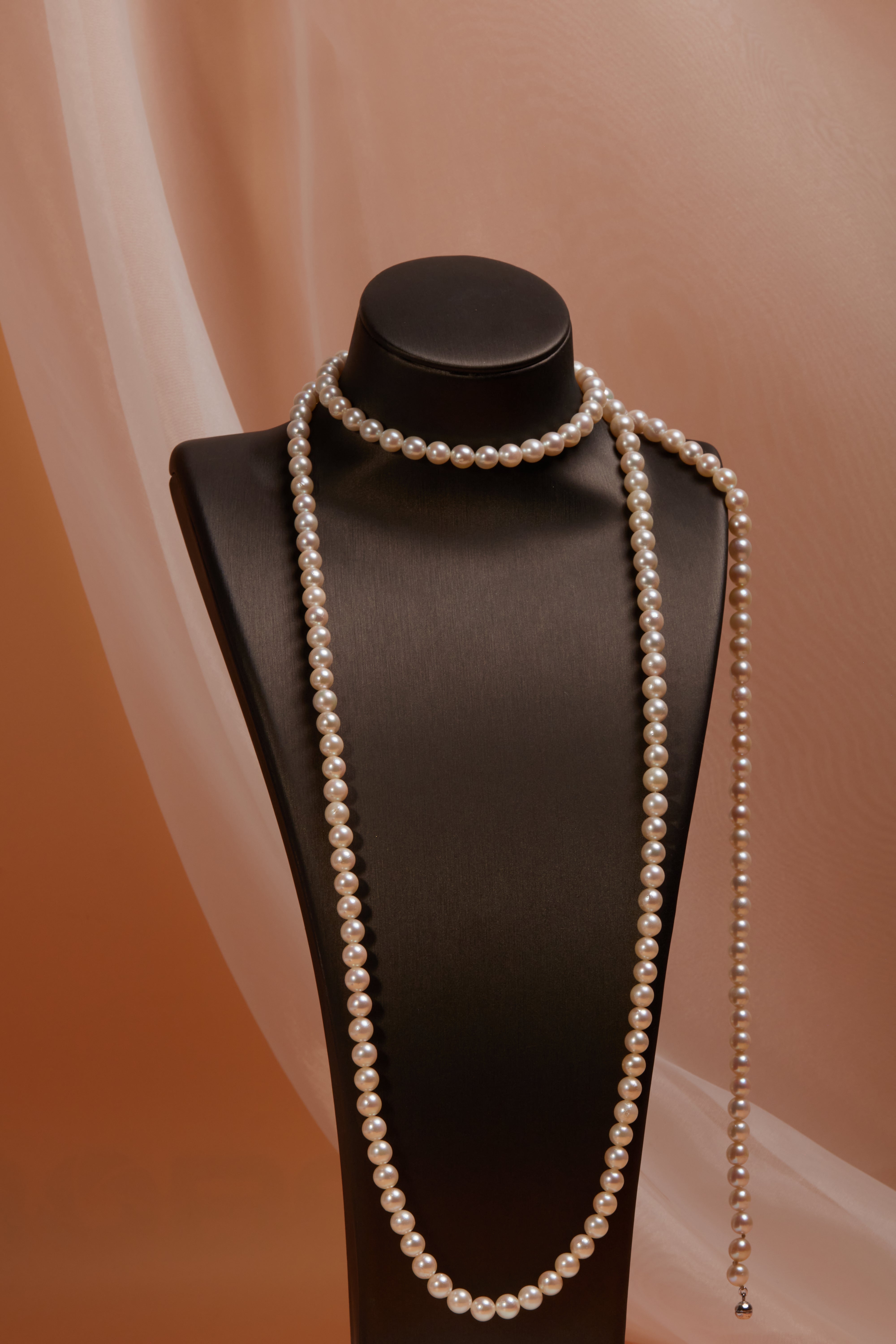 AKOYA PEARL LONG NECKLACE – CAO JEWELRY