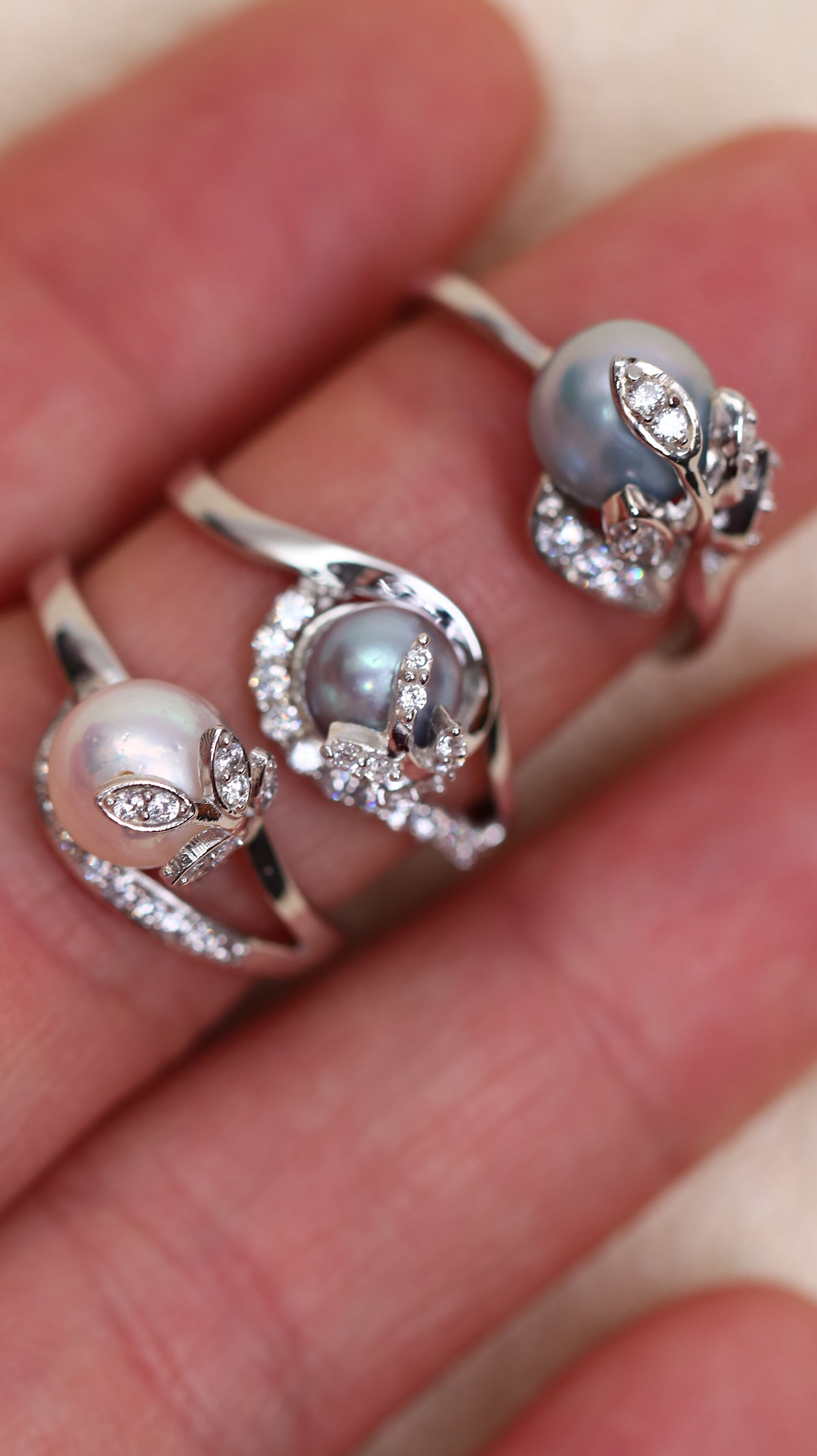 Akoya Pearl Ring Sterling Silver Ring
