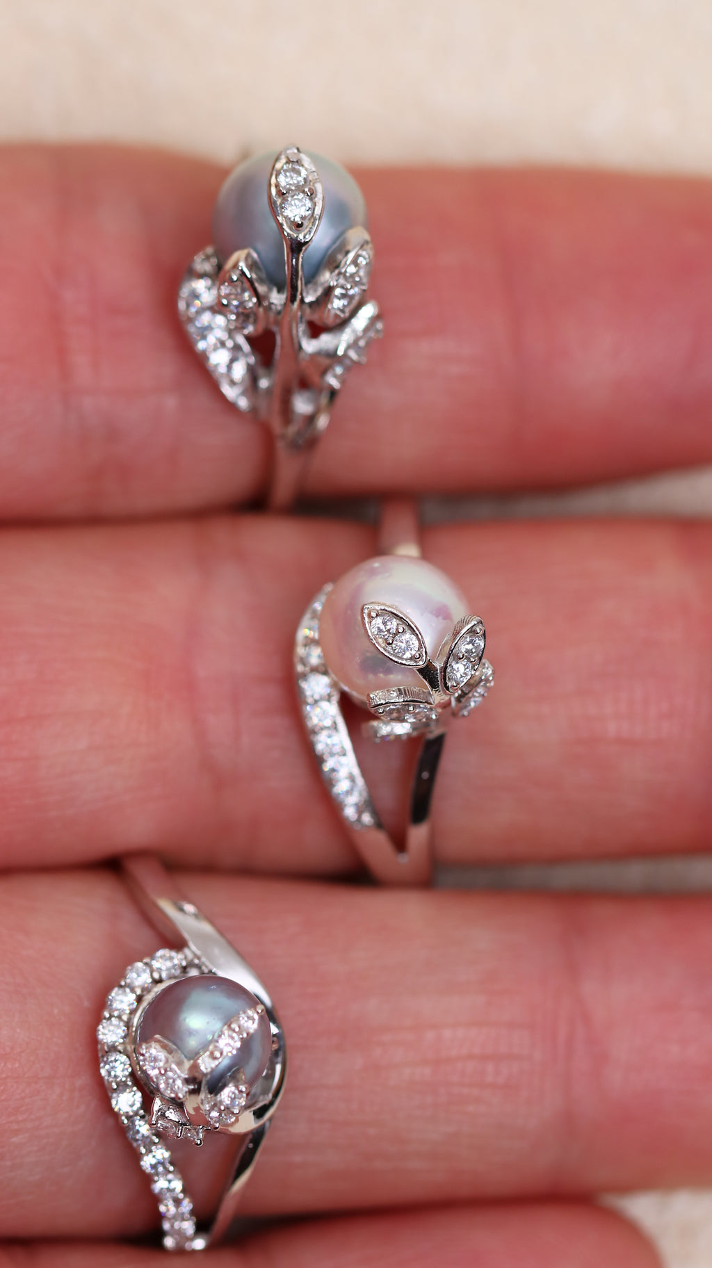 Akoya Pearl Ring Sterling Silver Ring