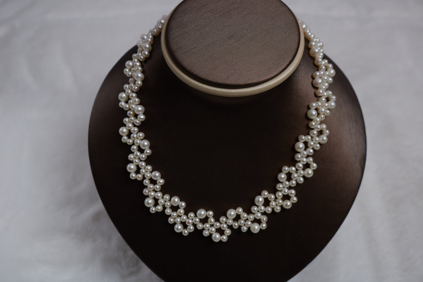 Freshwater Pearl Handmade Flower Choker Necklace
