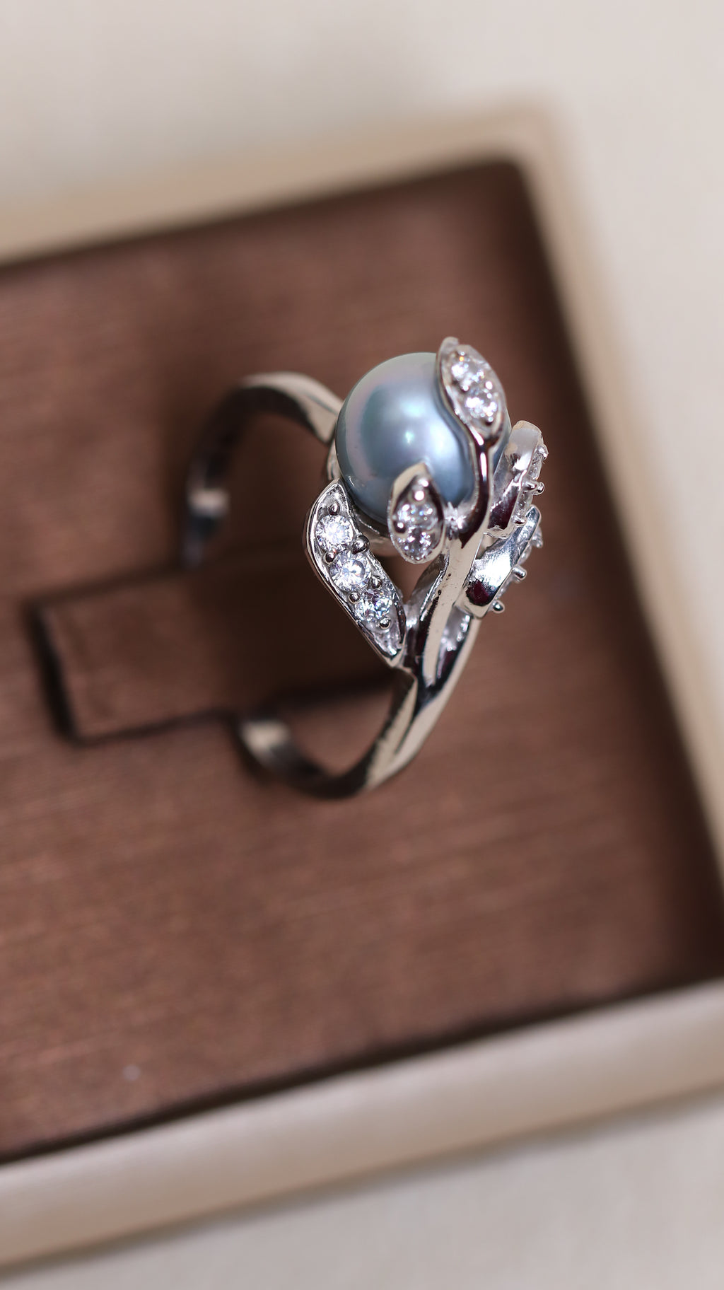Akoya Pearl Ring Sterling Silver Ring