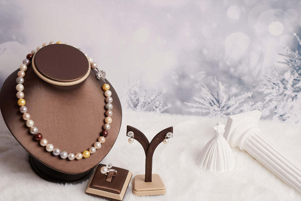 Real MIX-COLOR Freshwater Pearl Jewelry sets