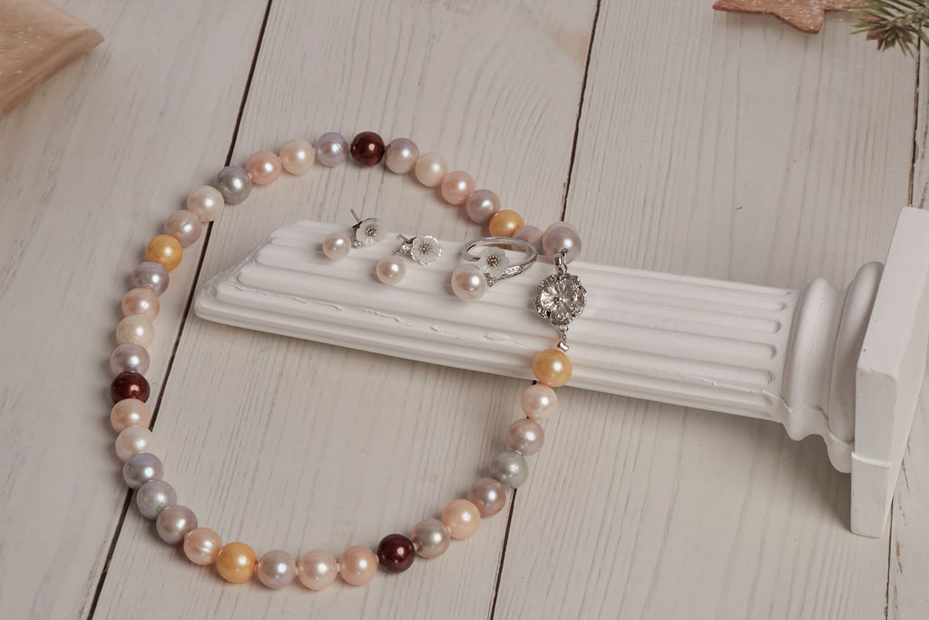 Real MIX-COLOR Freshwater Pearl Jewelry sets