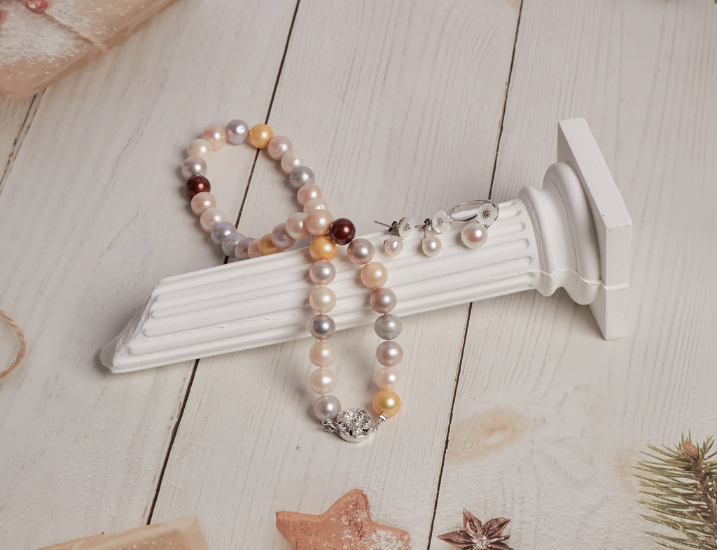 Real MIX-COLOR Freshwater Pearl Jewelry sets