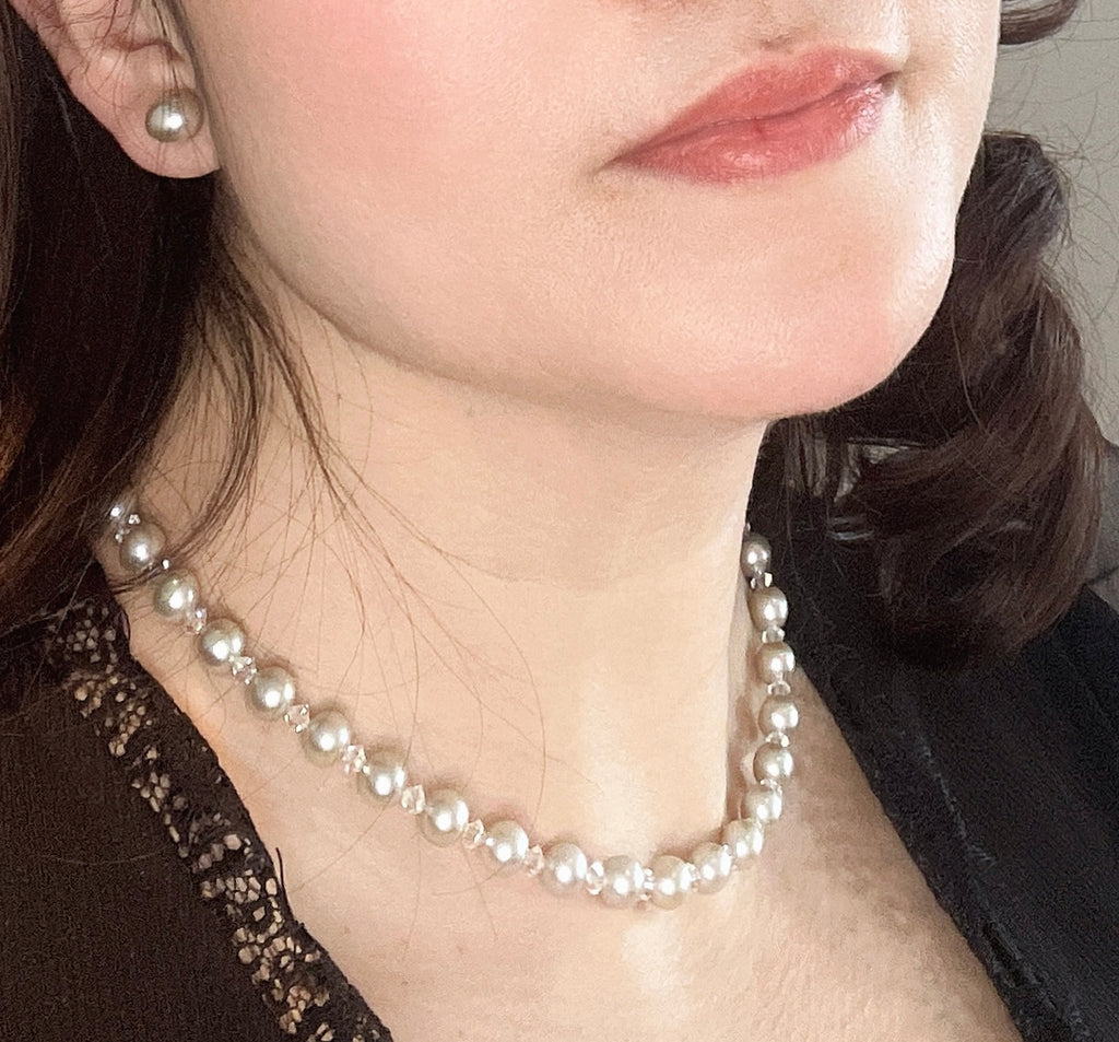 AKOYA PEARL WITH CRYSTAL BEAD SETS
